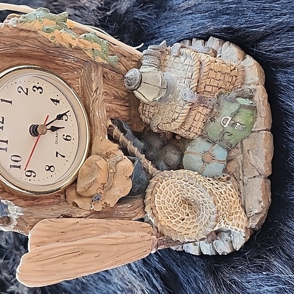 VINTAGE  RESIN  FISHING 🎣 BOAT ⏰️  CLOCK. - Picture 4 of 11